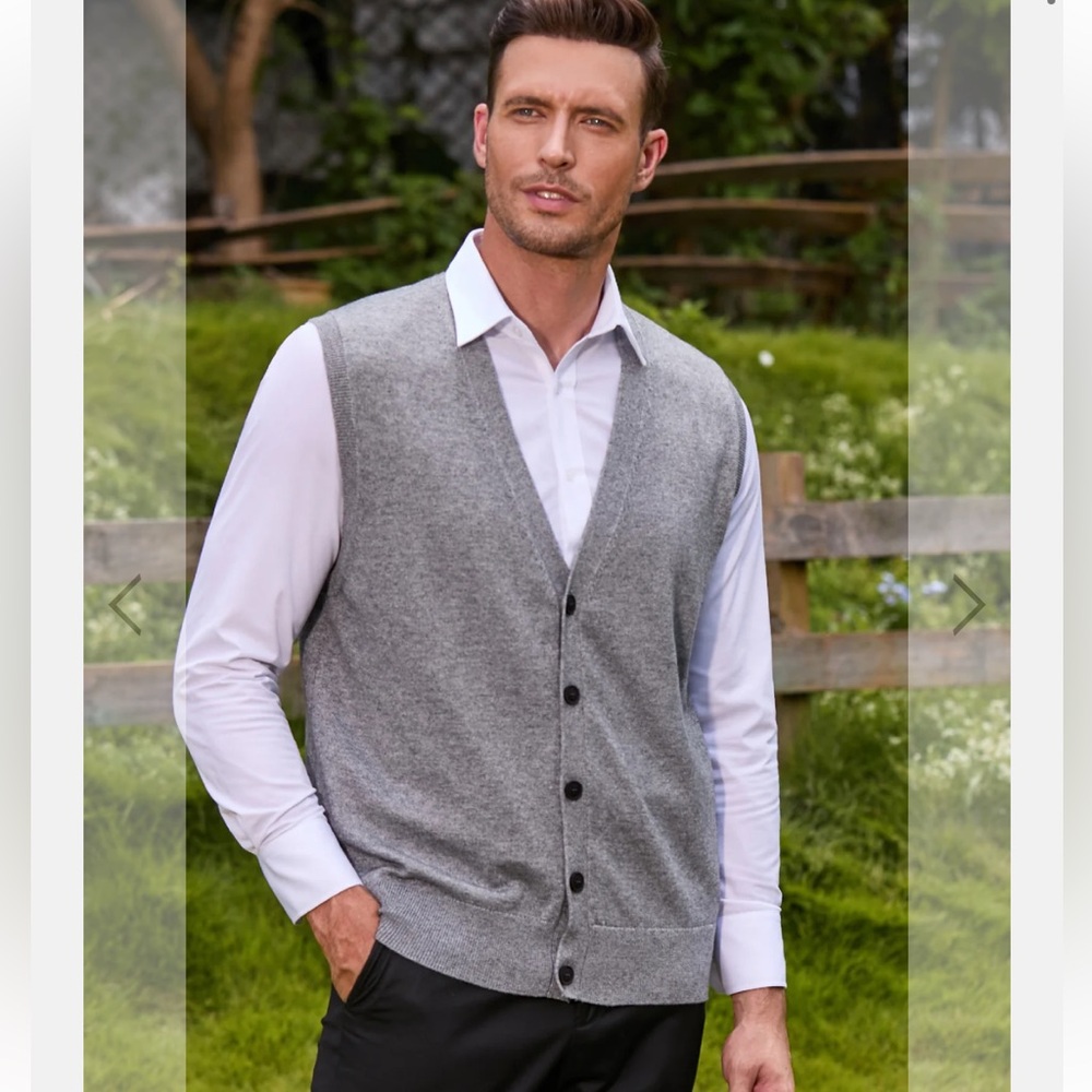 KALLSPIN NWT Cashmere Wool Blend Sweater Vest, Unisex